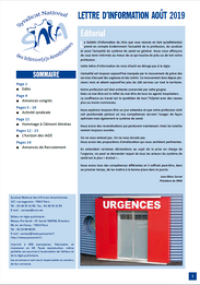 Le bulletin d'information du SNIA